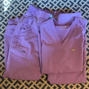 Figs Lavender Catalina top and Zamora joggers. Would sell separately
